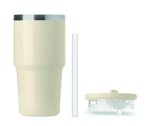 Doppelwandiger Trinkbecher 500ml - Beige bedrucken, Art.-Nr. MO3170-13 Doppelwandiger Trinkbecher 500ml - Beige bedrucken, Art.-Nr. MO3170-13
