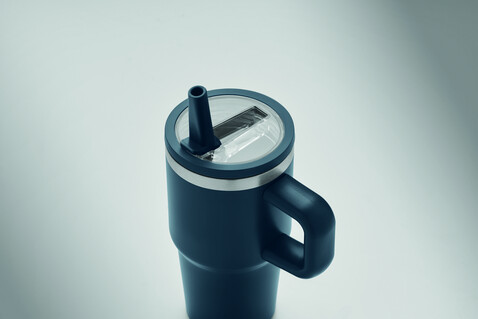 Doppelwandiger Trinkbecher 500ml - Marineblau bedrucken, Art.-Nr. MO3170-85