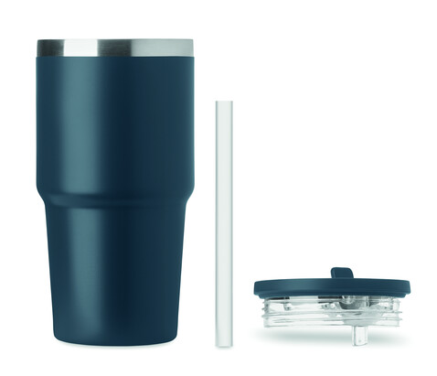 Doppelwandiger Trinkbecher 500ml - Marineblau bedrucken, Art.-Nr. MO3170-85