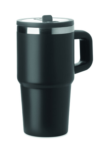Doppelwandiger Trinkbecher 500ml - Schwarz bedrucken, Art.-Nr. MO3170-03