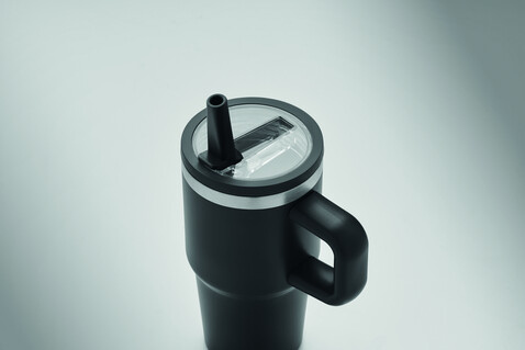 Doppelwandiger Trinkbecher 500ml - Schwarz bedrucken, Art.-Nr. MO3170-03