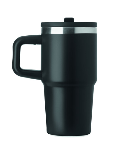 Doppelwandiger Trinkbecher 500ml - Schwarz bedrucken, Art.-Nr. MO3170-03