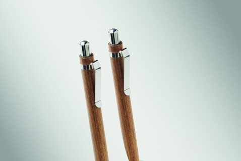 Schreibgeräte-Set Akazienholz - Holz bedrucken, Art.-Nr. MO3173-40