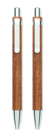 Schreibgeräte-Set Akazienholz - Holz bedrucken, Art.-Nr. MO3173-40