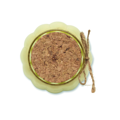 Kerze aus Pflanzenwachs - Beige bedrucken, Art.-Nr. MO3193-13