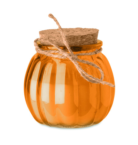 Kerze aus Pflanzenwachs - Orange bedrucken, Art.-Nr. MO3193-10 Kerze aus Pflanzenwachs - Orange bedrucken, Art.-Nr. MO3193-10