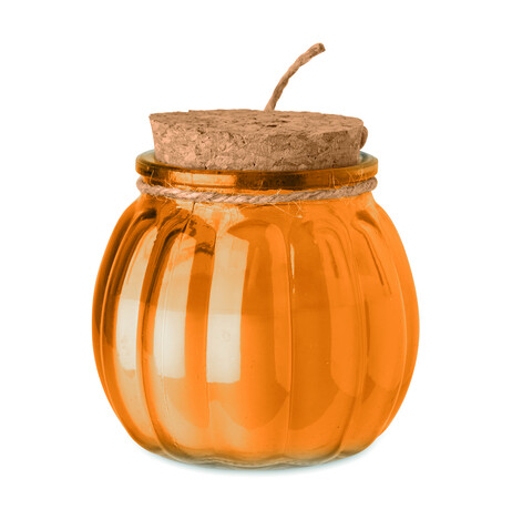 Kerze aus Pflanzenwachs - Orange bedrucken, Art.-Nr. MO3193-10 Kerze aus Pflanzenwachs - Orange bedrucken, Art.-Nr. MO3193-10