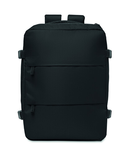 Rucksack in Kabinengröße - Schwarz bedrucken, Art.-Nr. MO3195-03