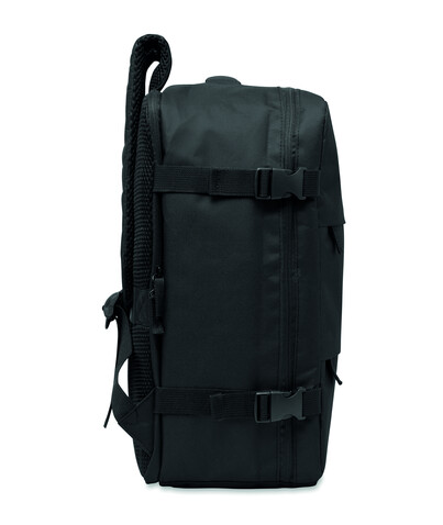 Rucksack in Kabinengröße - Schwarz bedrucken, Art.-Nr. MO3195-03