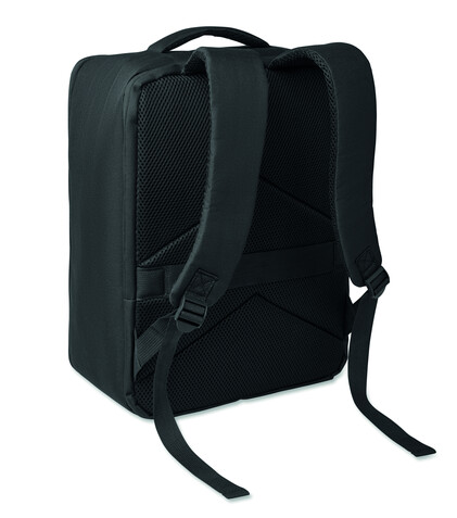 Rucksack mit Vakuumbeutel - Schwarz bedrucken, Art.-Nr. MO3198-03
