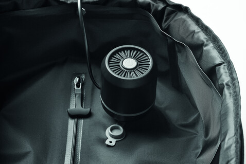 Rucksack mit Vakuumbeutel - Schwarz bedrucken, Art.-Nr. MO3198-03