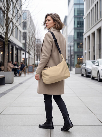 Urbane Crossbody-Tasche - Khaki bedrucken, Art.-Nr. MO3212-39
