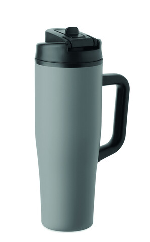 Doppelwandiger Becher 900ml - Grau bedrucken, Art.-Nr. MO3213-07 Doppelwandiger Becher 900ml - Grau bedrucken, Art.-Nr. MO3213-07