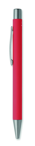 Druckkugelschreiber recy. Alu - Rot bedrucken, Art.-Nr. MO3222-05