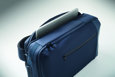 15" Laptop-Jacquard-Rucksack - Blau bedrucken, Art.-Nr. MO3226-04