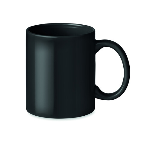 Keramik Kaffeebecher 300ml - Schwarz bedrucken, Art.-Nr. MO6208-03