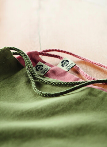 Beutel Organic Cotton - Grün bedrucken, Art.-Nr. MO6355-09