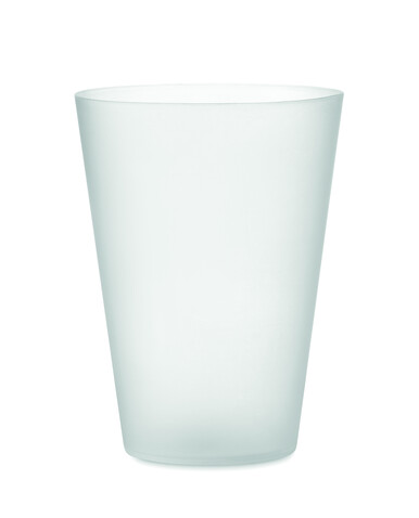 Wiederverwendbarer Becher 300ml - Transparent Weiß bedrucken, Art.-Nr. MO6375-26