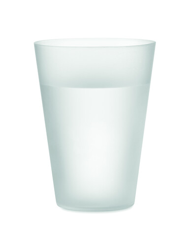 Wiederverwendbarer Becher 300ml - Transparent Weiß bedrucken, Art.-Nr. MO6375-26