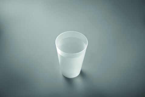 Wiederverwendbarer Becher 300ml - Transparent Weiß bedrucken, Art.-Nr. MO6375-26