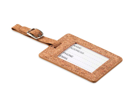 Gepäckanhänger Kork - Beige bedrucken, Art.-Nr. MO6418-13