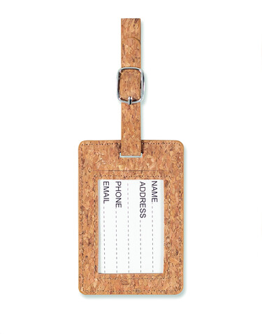 Gepäckanhänger Kork - Beige bedrucken, Art.-Nr. MO6418-13