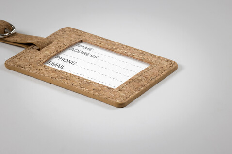 Gepäckanhänger Kork - Beige bedrucken, Art.-Nr. MO6418-13