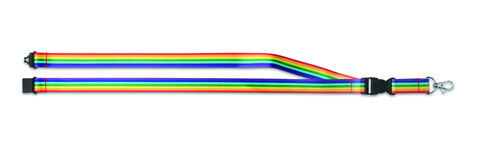 Regenbogen Lanyard RPET - Multicolour bedrucken, Art.-Nr. MO6423-99