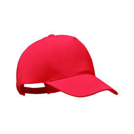 Cap organic cotton 250 g/m² - Rot bedrucken, Art.-Nr. MO6432-05