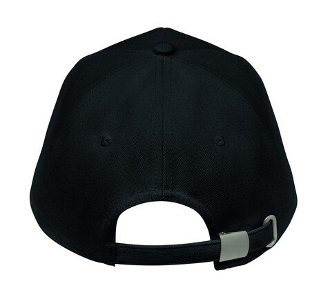 Cap organic cotton 250 g/m² - Schwarz bedrucken, Art.-Nr. MO6432-03
