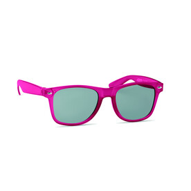 Sonnenbrille RPET - Transparent Fuchsie bedrucken, Art.-Nr. MO6531-50