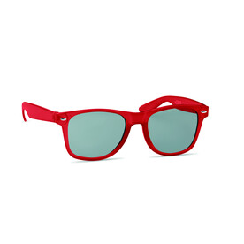 Sonnenbrille RPET - Transparent Rot bedrucken, Art.-Nr. MO6531-25