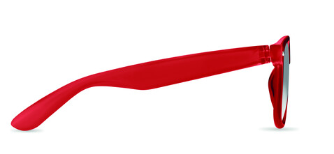 Sonnenbrille RPET - Transparent Rot bedrucken, Art.-Nr. MO6531-25