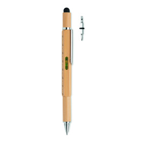 Multifunktions-Stift Bambus - Holz bedrucken, Art.-Nr. MO6559-40