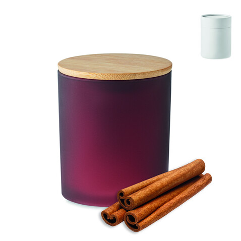 Kerze im Glas 200 g - Bordeaux bedrucken, Art.-Nr. MO6613-02