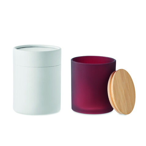 Kerze im Glas 200 g - Bordeaux bedrucken, Art.-Nr. MO6613-02