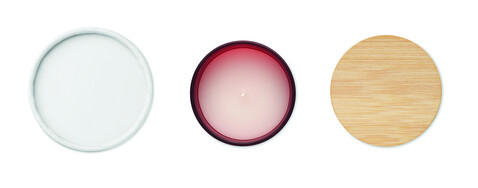 Kerze im Glas 200 g - Bordeaux bedrucken, Art.-Nr. MO6613-02