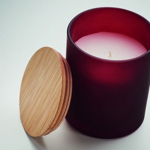 Kerze im Glas 200 g - Bordeaux bedrucken, Art.-Nr. MO6613-02