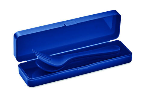Besteck-Set PP - Blau bedrucken, Art.-Nr. MO6661-04 Besteck-Set PP - Blau bedrucken, Art.-Nr. MO6661-04