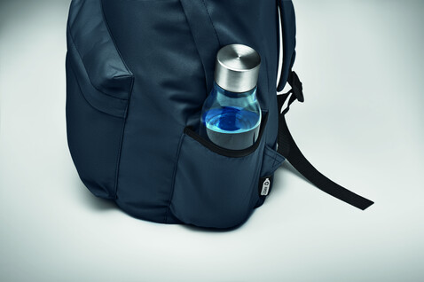 Rucksack 600D RPET-Polyester - Blau bedrucken, Art.-Nr. MO6703-04