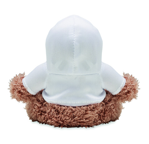 Plüsch-Affe mit Hoody - Weiß bedrucken, Art.-Nr. MO6737-06 Plüsch-Affe mit Hoody - Weiß bedrucken, Art.-Nr. MO6737-06