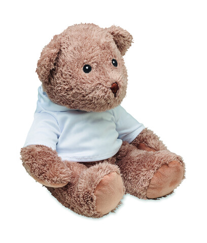 Plüsch-Bär mit Hoody - Weiß bedrucken, Art.-Nr. MO6738-06