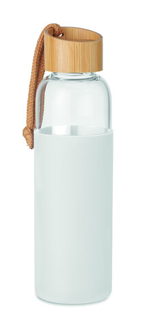 Trinkflasche Glas 500 ml - Weiß bedrucken, Art.-Nr. MO6845-06 Trinkflasche Glas 500 ml - Weiß bedrucken, Art.-Nr. MO6845-06