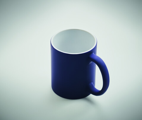 Kaffeebecher, matt 300 ml - Marineblau bedrucken, Art.-Nr. MO6849-85