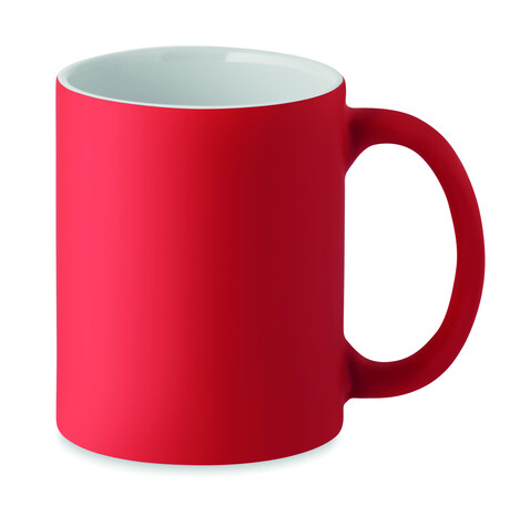 Kaffeebecher, matt 300 ml - Rot bedrucken, Art.-Nr. MO6849-05