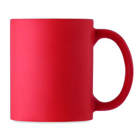 Kaffeebecher, matt 300 ml - Rot bedrucken, Art.-Nr. MO6849-05