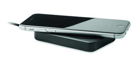 Powerbank mit Ladestation 15W - Schwarz bedrucken, Art.-Nr. MO6874-03 Powerbank mit Ladestation 15W - Schwarz bedrucken, Art.-Nr. MO6874-03