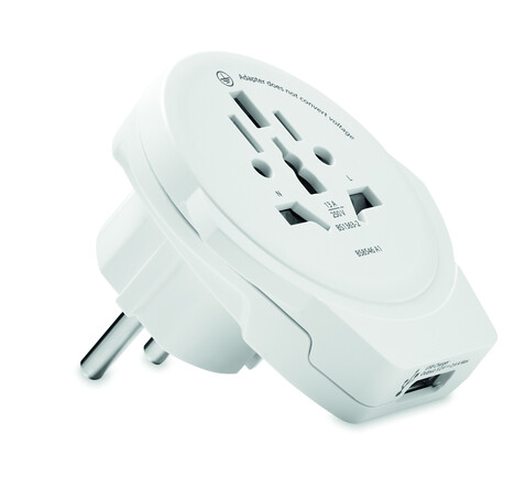 Skross World to Europe USB 12W - Weiß bedrucken, Art.-Nr. MO6881-06 Skross World to Europe USB 12W - Weiß bedrucken, Art.-Nr. MO6881-06
