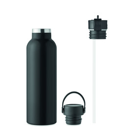 Doppelwandige Flasche 700 ml - Schwarz bedrucken, Art.-Nr. MO6944-03