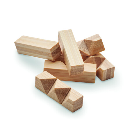Holzpuzzle/Gehirnjogging Bambus - Holz bedrucken, Art.-Nr. MO6987-40